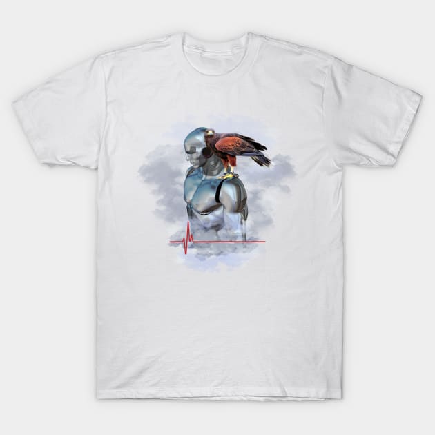 Amazing Robot with Hawk Design makes a great gift for the Boyfriend or Man Of the House. Available on many items T-Shirt by Abstractdiva